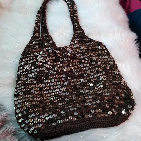 Handbags - 🌷4/$25🌷Brown sequin bag